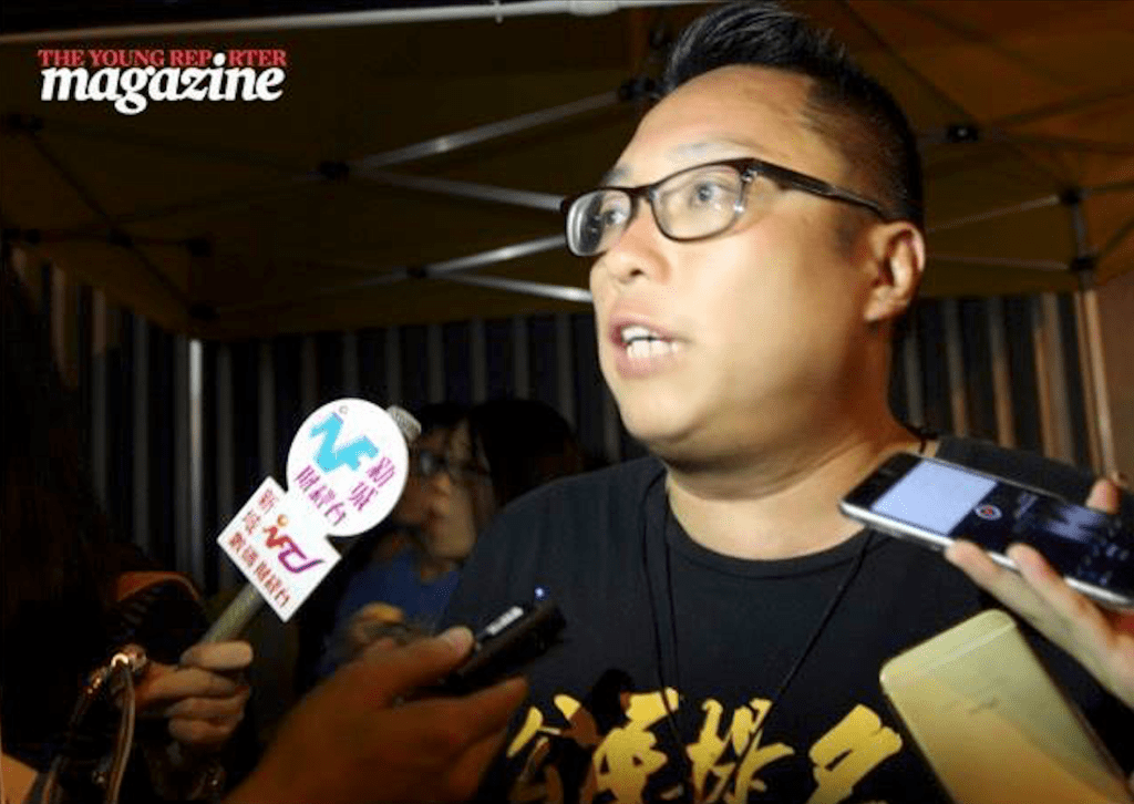 Photo: People Power’s Tam Tak-chi at Occupy anniversary